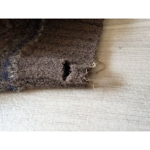 Woolrich Brown Fair Isle Patterned Wool Sweater Large - Picture 4 of 6